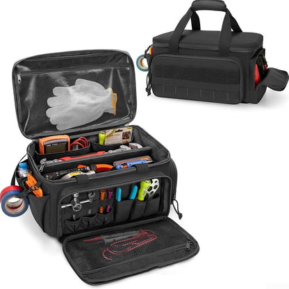  Sac De Rangement Pour Outils, En Toile Robuste Multifonction, Pour Homme, Organiseur à Main Pour Atelier Et Matériel De Bricolage (kaki)