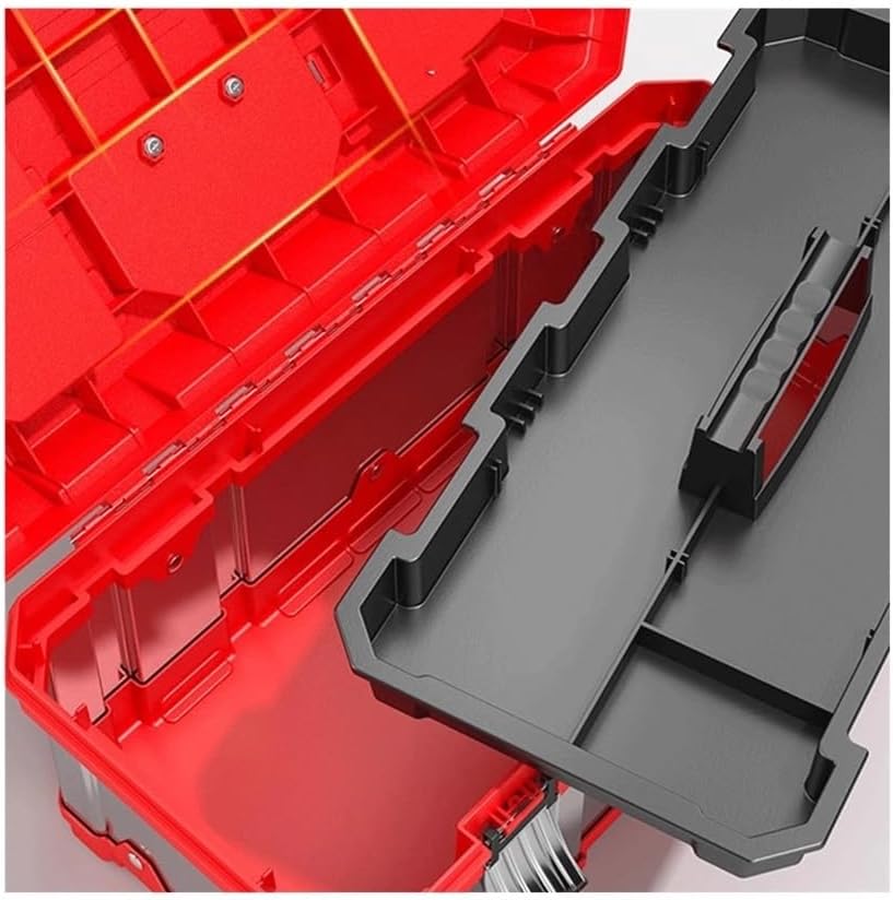  Coffret à Outils Boîte à Outils Portative En Acier Inoxydable, Boîte De Rangement Domestique épaisse For Entretien Extérieur