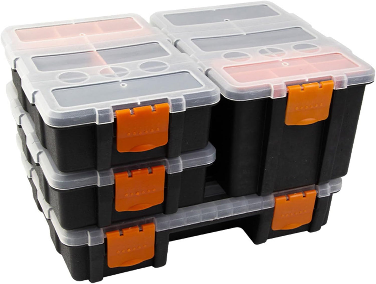  Boîte à Outils Portable Avec Couvercle, Vis, Boîtes De Rangement Pour Petites Pièces Avec Séparateurs Amovibles