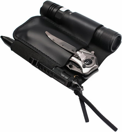 GENERIC Pochette à Outils D'électricien | Sac Multifonction Rétro En Cuir | Sac Porte-outils | Pour Cutter Stylo Lampe De Poche, Amélioration De La Maison, Construction, Plombier, Travail Du Bois, Récolte