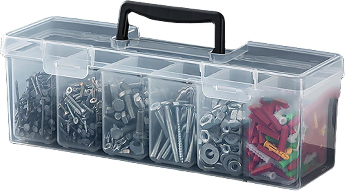  Boîte De Rangement Multifonction Portable Avec Compartiment Amovible Pour Voiture, Camping, Outils Ménagers, Boîte à Outils