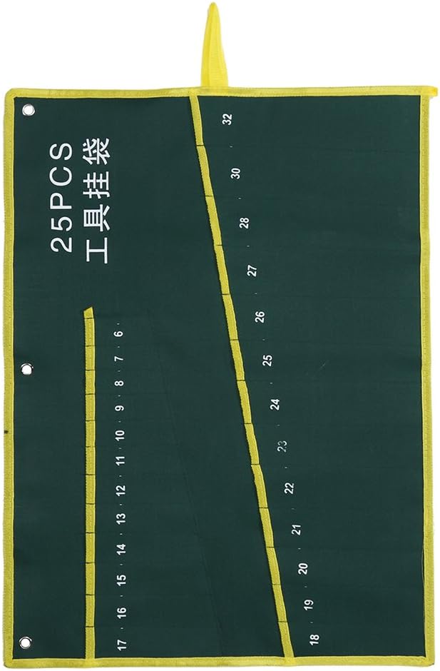  Sac à Clés En Toile En Rouleau, Organiseur D'outils à Poches Multiples Avec 6 à 25 Options De Poches, Rangement Portable à Suspendre Ou à Enrouler Pour Mécaniciens Charpentiers, Atelier De