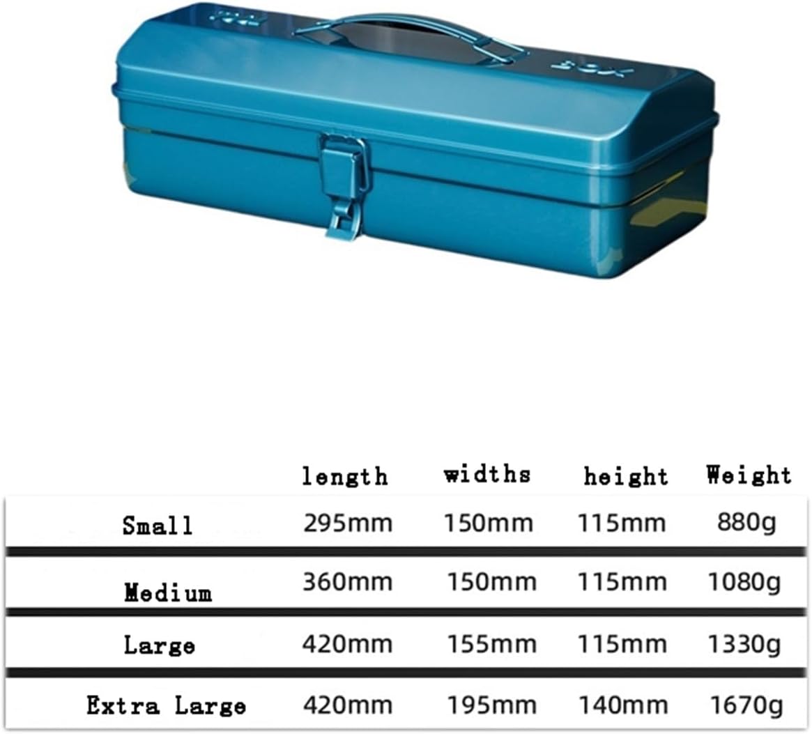  Coffret à Outils Boîte à Outils Avec Loquet En Métal, Boîte, étui De Rangement étanche, Coffre Pliable, Plateau Fourre-tout Léger, Sac Polyvalent(XL)