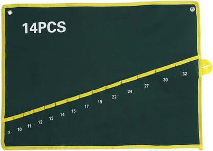  Sac à Clés En Toile En Rouleau, Organiseur D'outils à Poches Multiples Avec 6 à 25 Options De Poches, Rangement Portable à Suspendre Ou à Enrouler Pour Mécaniciens Charpentiers, Atelier De