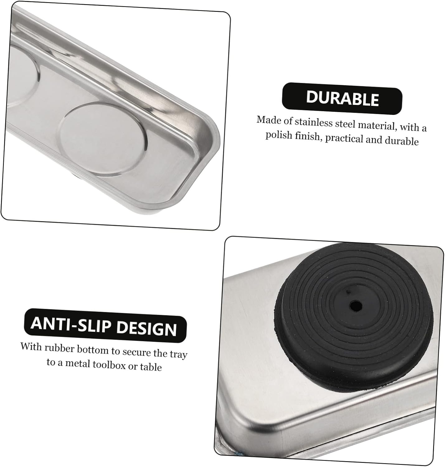  VALICLUD Organisateur Magnétique De Pièces En Acier Inoxydable – Plateau Magnétique Pour Vis Et Écrous – Outil Atelier Garage Mécanique – Usage Professionnel Et Maison