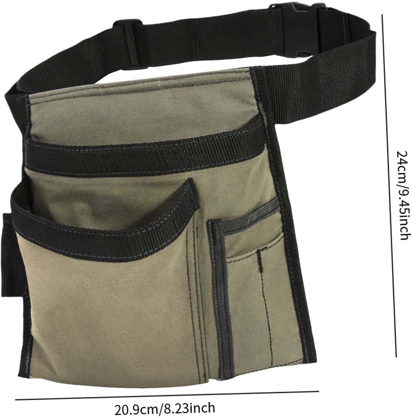  Ceinture Porte-outils Style Tablier D'électricien Avec Poches, En Tissu Oxford, Ajustable Et Légère, Convient Aux Hommes Et Aux Femmes. Couleur, Blanc