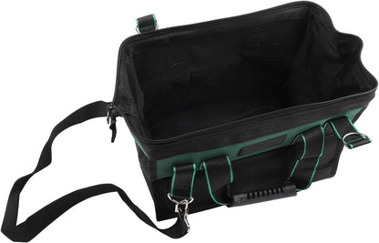  Sac à Outils Robuste Vert De 40,6 Cm Avec Plusieurs Compartiments Et Sangle Rembourrée Pour Un Transport Facile (B)