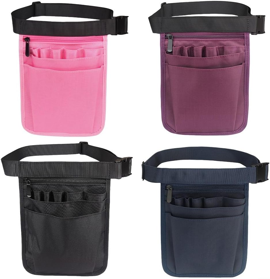  Sac Banane Réglable Avec 8 Poches Séparées Pour Outils Ceinture Utilitaire Avec Boucle à Dégagement Rapide En Tissu Oxford Pour Et Professionnels Du Service (bleu)