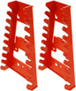  Zerodeko Porte-outils Mural En Plastique Rouge 2pcs Pour Panneau Perforé, Support Multi-couches Pour Rangement Des Outils Garage Et Atelier