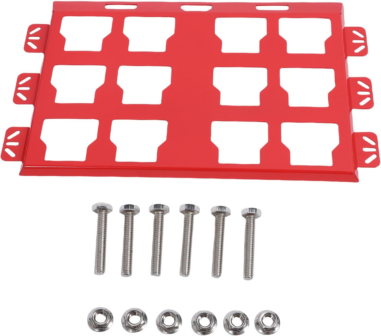  Brrnoo Plaque De Montage En Alliage D'aluminium Compatible Avec La Boîte à Outils Packout, Support Mural Ou Au Sol Pour Système De Stockage Et D'organisation Des Outils, 13,4 X 21,9 (rouge)