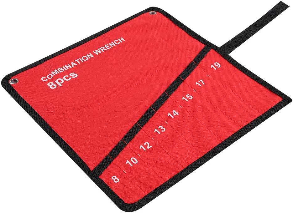 Toile Multi-Poches Enroulable Outils Sac De Rangement Clé Pince Porte-clé Organisateur (8 Bouches)