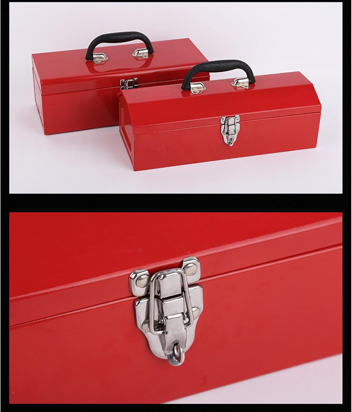  Boîte à Outils Robuste Rouge Avec Poignée Portable Pour Réparation Automobile Et Domestique