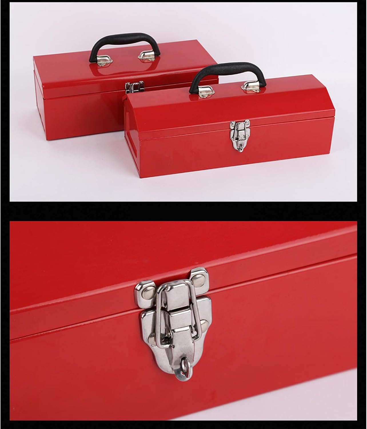  Boîte à Outils Robuste Rouge Avec Poignée Portable Pour Réparation Automobile Et Domestique