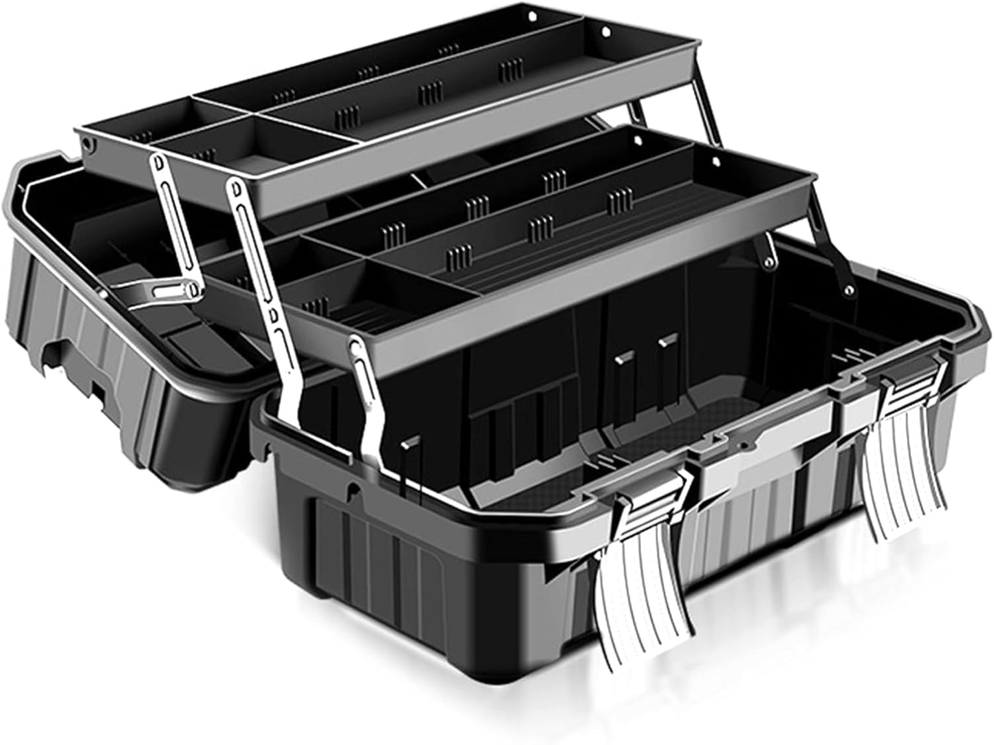  Boîte De Rangement En Métal à Trois Couches - Organisateur Multifonctionnel - Portable - Boîte De Rangement Pour Réparation D'outils à Main