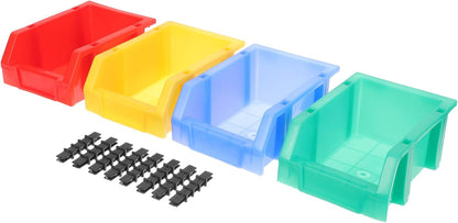  Ciieeo Set De Boîtes De Rangement En Plastique Léger Et Portable Lot De 4 Boîtes De Pièces D'entrepôt Modulables Pour Vis Et Petits Objets , Pour Organiser Classe Ou Bureau