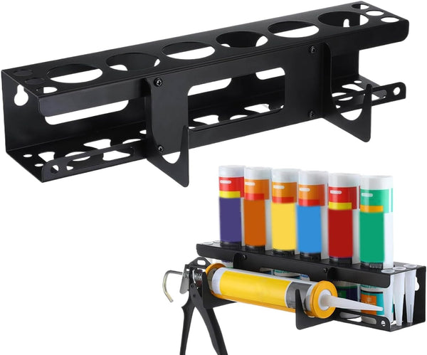  Organisateur De Mastic | Support Mural Robuste Pour Tubes De Calfeutrant - Rangement Pour Outils De Professionnels En Rénovation Et Maintenance
