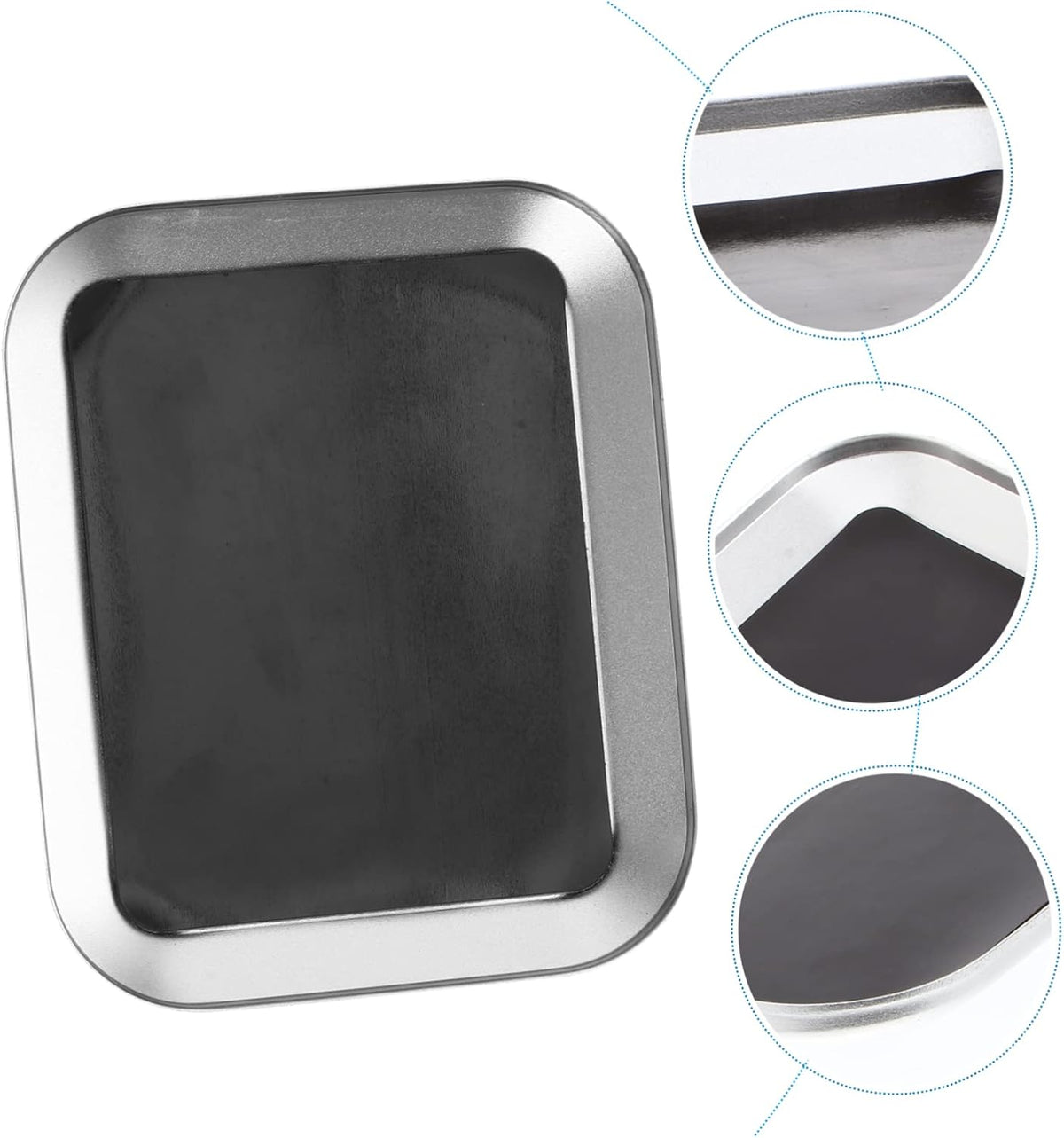  Ciieeo Plateau Magnétique Carré Anti-rayures En Métal Argenté Support Magnétique Pratique Pour Pièces Et Outils Pour Rangement Atelier