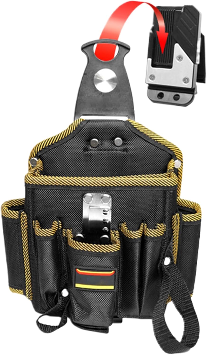  Sac Ceinture à Outils Pour Électricien,Poche De Taille Multi-poche Pour Technicien Électricien - Ceinture Holster Utilitaire Légère Pour Personnel De Travail Coiffeurs Couvreurs
