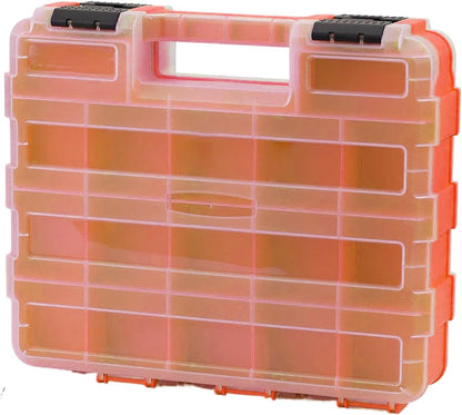  Boîte à Outils Portable - Mallette Portable Avec 34 Compartiments,Boîte De Rangement De Pièces Avec Cloisons Amovibles | Pour Électronique, Perles, Bijoux, Quincaillerie, Boulons, Écrous, Forets,