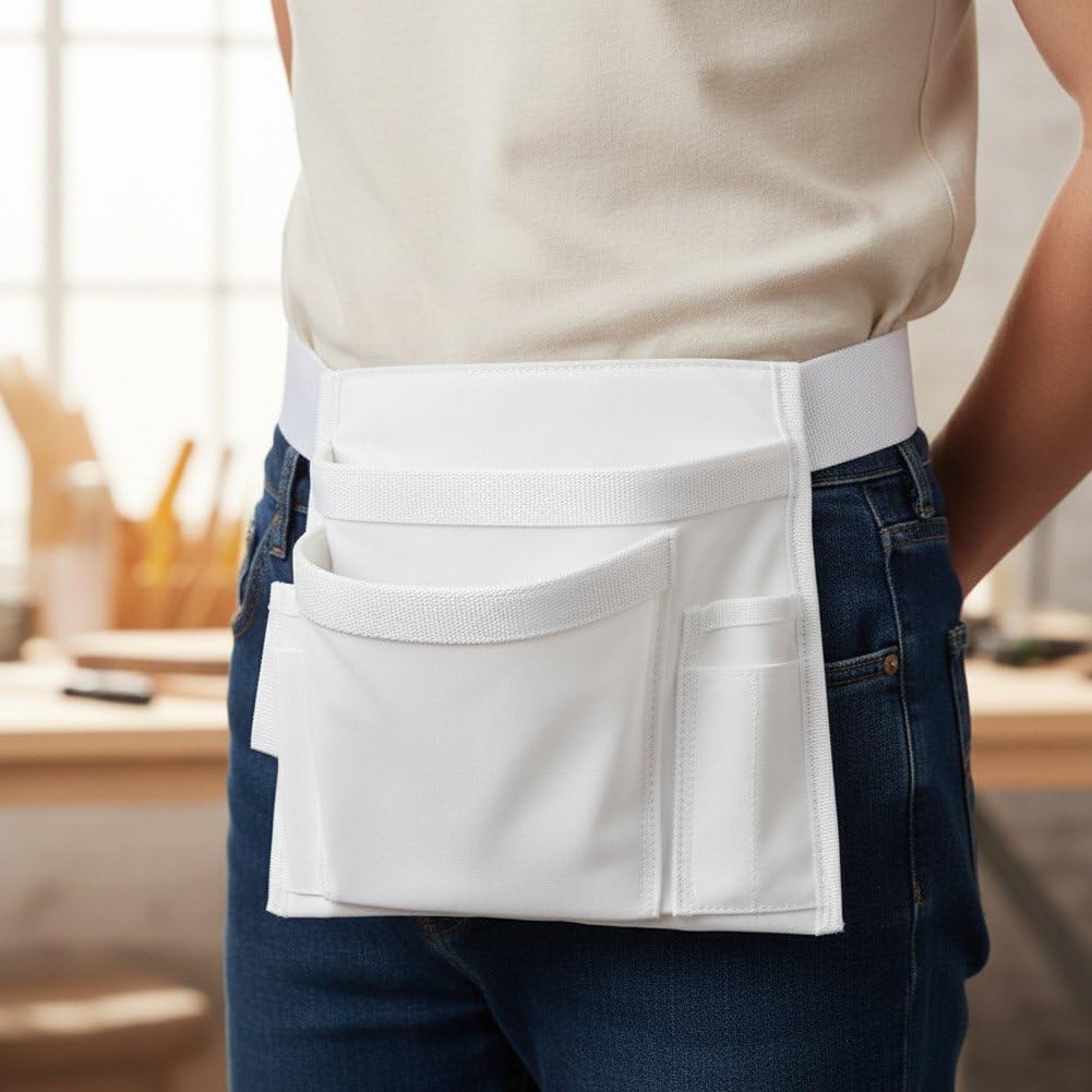  Ceinture Porte-Outils À Poches Multiples En Tissu Oxford, Sacoche Utilitaire Simple Face, Tablier Léger Ajustable Pour Charpentier Jardinier