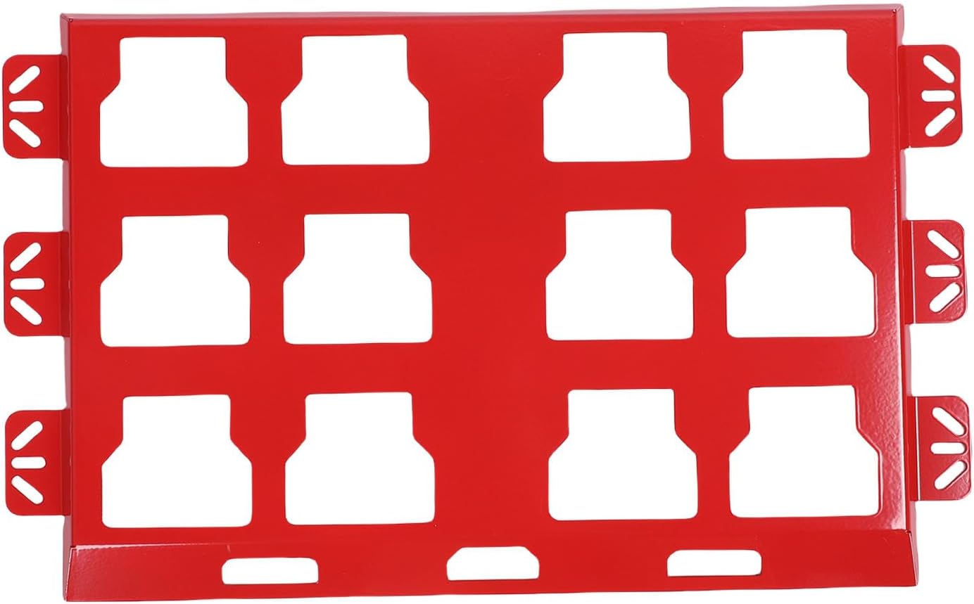  Brrnoo Plaque De Montage En Alliage D'aluminium Compatible Avec La Boîte à Outils Packout, Support Mural Ou Au Sol Pour Système De Stockage Et D'organisation Des Outils, 13,4 X 21,9 (rouge)