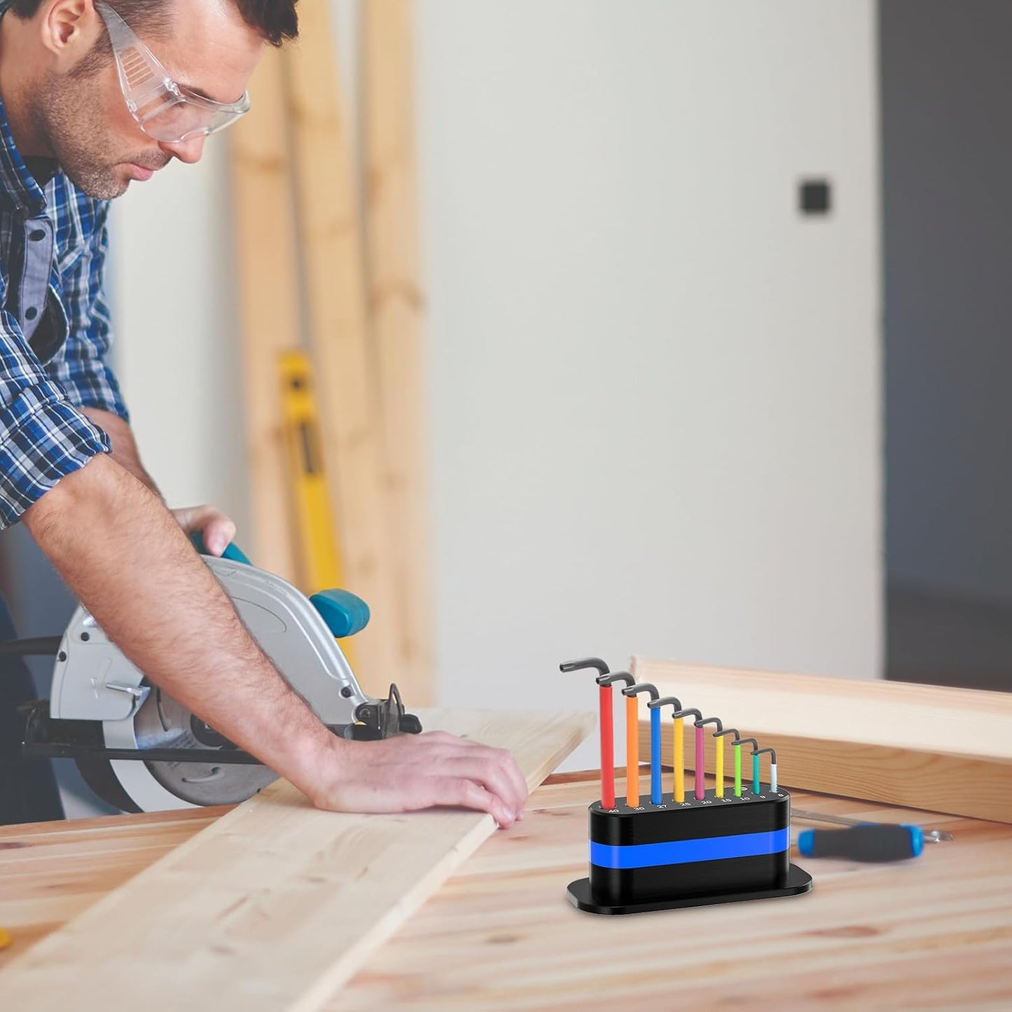  Générique Porte-Clés Allen - Porte-Clé En L,Étagère Antidérapante à Libération Rapide Pour Atelier Garage Établi Cart à Outils Plombier Charpentier Technicien