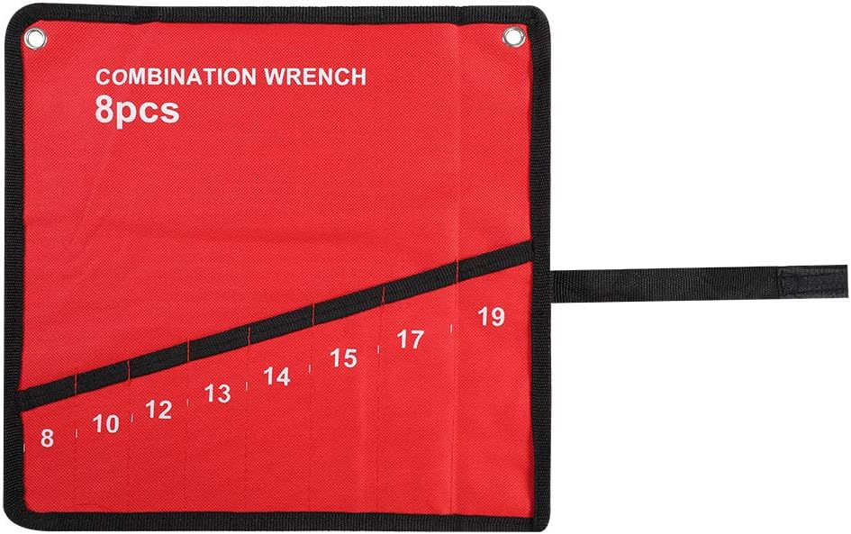  Toile Multi-Poches Enroulable Outils Sac De Rangement Clé Pince Porte-clé Organisateur (8 Bouches)