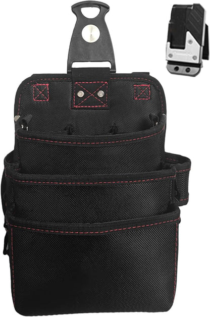  Ceinture Porte-Outil - Organisateur Oxford Imperméable 3 Couches,Pochette Ceinture Travail,pour Travail Construction Menuiserie Jardin Mécanique Électricité