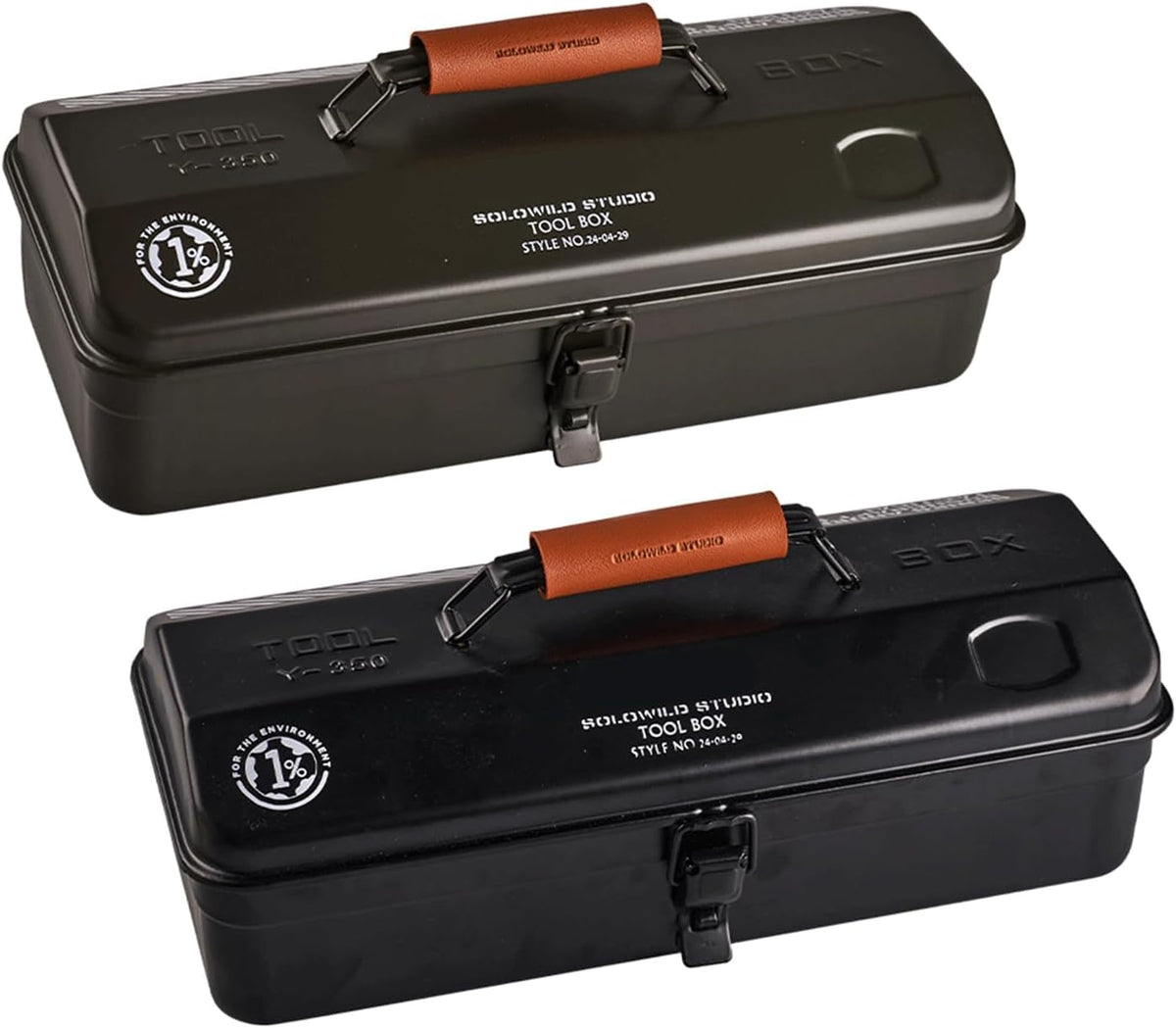  Boîte à Outils De Camping En Fer Avec Poignée Confortable En Cuir Et Finition Peinture Protectrice Adaptée à Divers Environnements