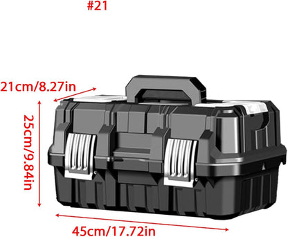  Boîte De Rangement En Métal à Trois Couches - Organisateur Multifonctionnel - Portable - Boîte De Rangement Pour Réparation D'outils à Main