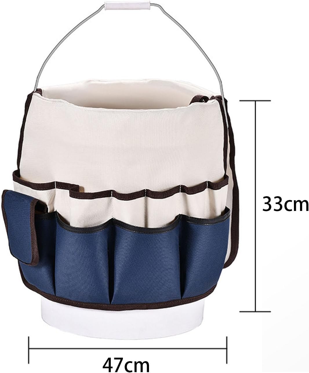  Accessoire De Jardinage Idéal Pour L ' Organisation Des Outils Tissu 600D Résistant à L ' Eau Et Plusieurs Poches De Rangement Étui à Outils De Jardin