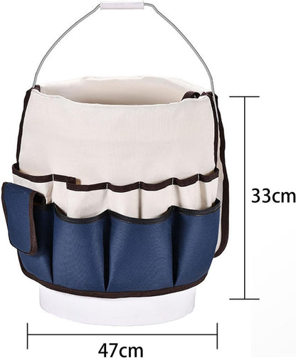 Accessoire De Jardinage Idéal Pour L ' Organisation Des Outils Tissu 600D Résistant à L ' Eau Et Plusieurs Poches De Rangement Étui à Outils De Jardin