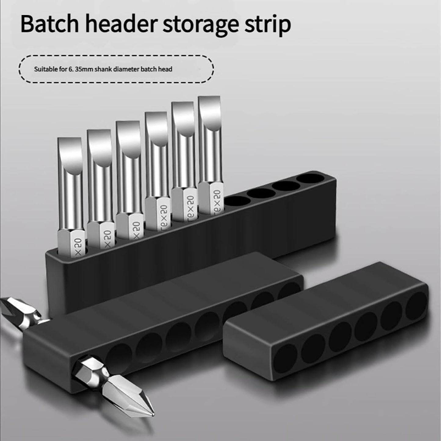 Boîte De Rangement Pour Accessoires De Conducteur De 6,35 Mm Pour Organisation Des Outils, Design Léger Et Pratique, Bandes De Gestion D'embouts D'outils Professionnels