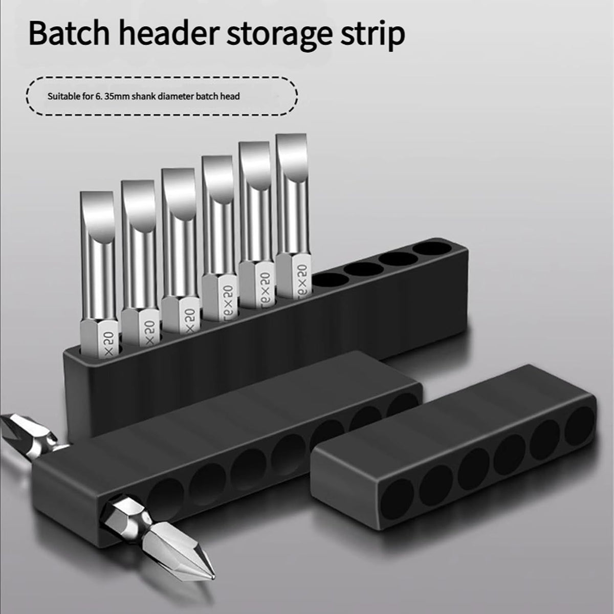  Boîte De Rangement Pour Accessoires De Conducteur De 6,35 Mm Pour Organisation Des Outils, Design Léger Et Pratique, Bandes De Gestion D'embouts D'outils Professionnels