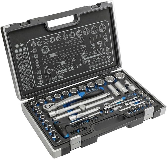  HÖGERT HT1R478 Mallette à Outils Remplie Avec 18 Prises Et Accessoires