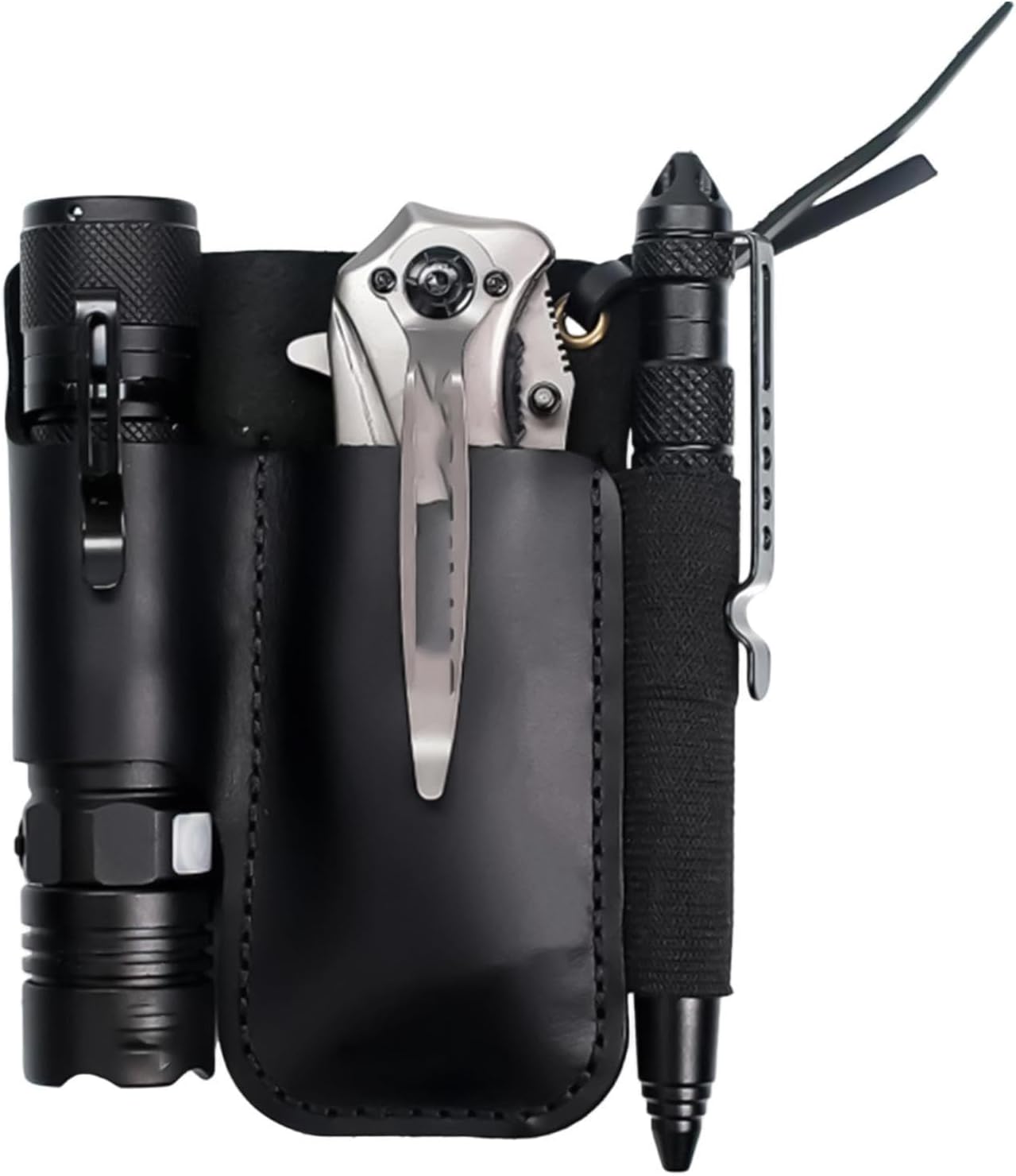 GENERIC Pochette à Outils D'électricien | Sac Multifonction Rétro En Cuir | Sac Porte-outils | Pour Cutter Stylo Lampe De Poche, Amélioration De La Maison, Construction, Plombier, Travail Du Bois, Récolte