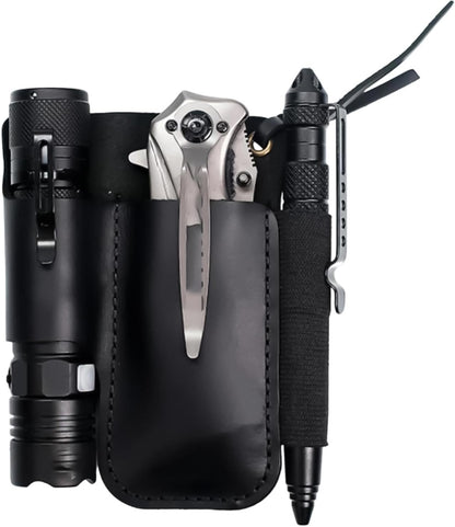 GENERIC Pochette à Outils D'électricien | Sac Multifonction Rétro En Cuir | Sac Porte-outils | Pour Cutter Stylo Lampe De Poche, Amélioration De La Maison, Construction, Plombier, Travail Du Bois, Récolte