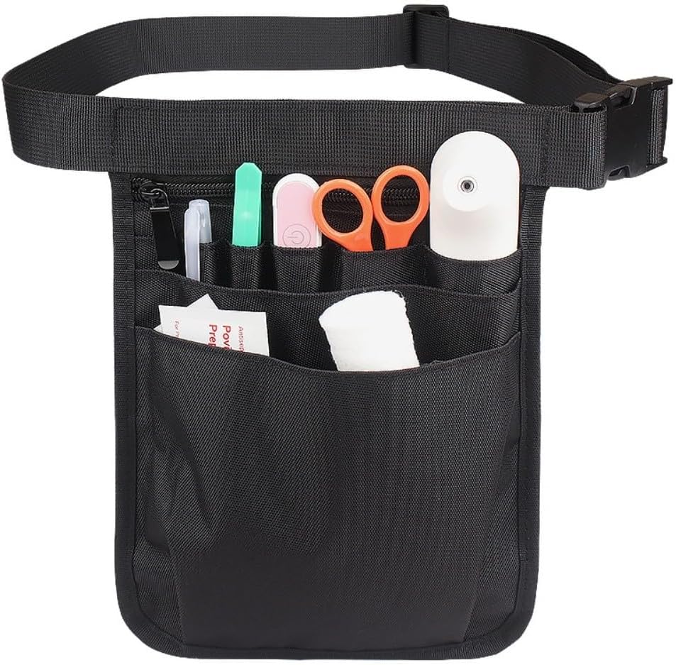  Sac Banane Réglable Avec 8 Poches Séparées Pour Outils Ceinture Utilitaire Avec Boucle à Dégagement Rapide En Tissu Oxford Pour Et Professionnels Du Service (bleu)