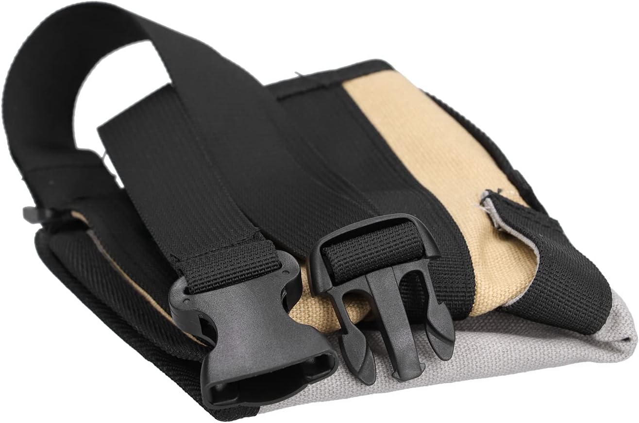  Cocoarm Sac Banane à Outils Pochette à Outils En Tissu Oxford 25 X 27,5 Cm Avec 2 Poches Principales 2 Poches à Boucle Et Ceinture Pour Les Travailleurs De Plein Air De Réparation D'escalade De