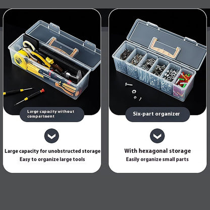  Boîte De Rangement Multifonction Portable Avec Compartiment Amovible Pour Voiture, Camping, Outils Ménagers, Boîte à Outils