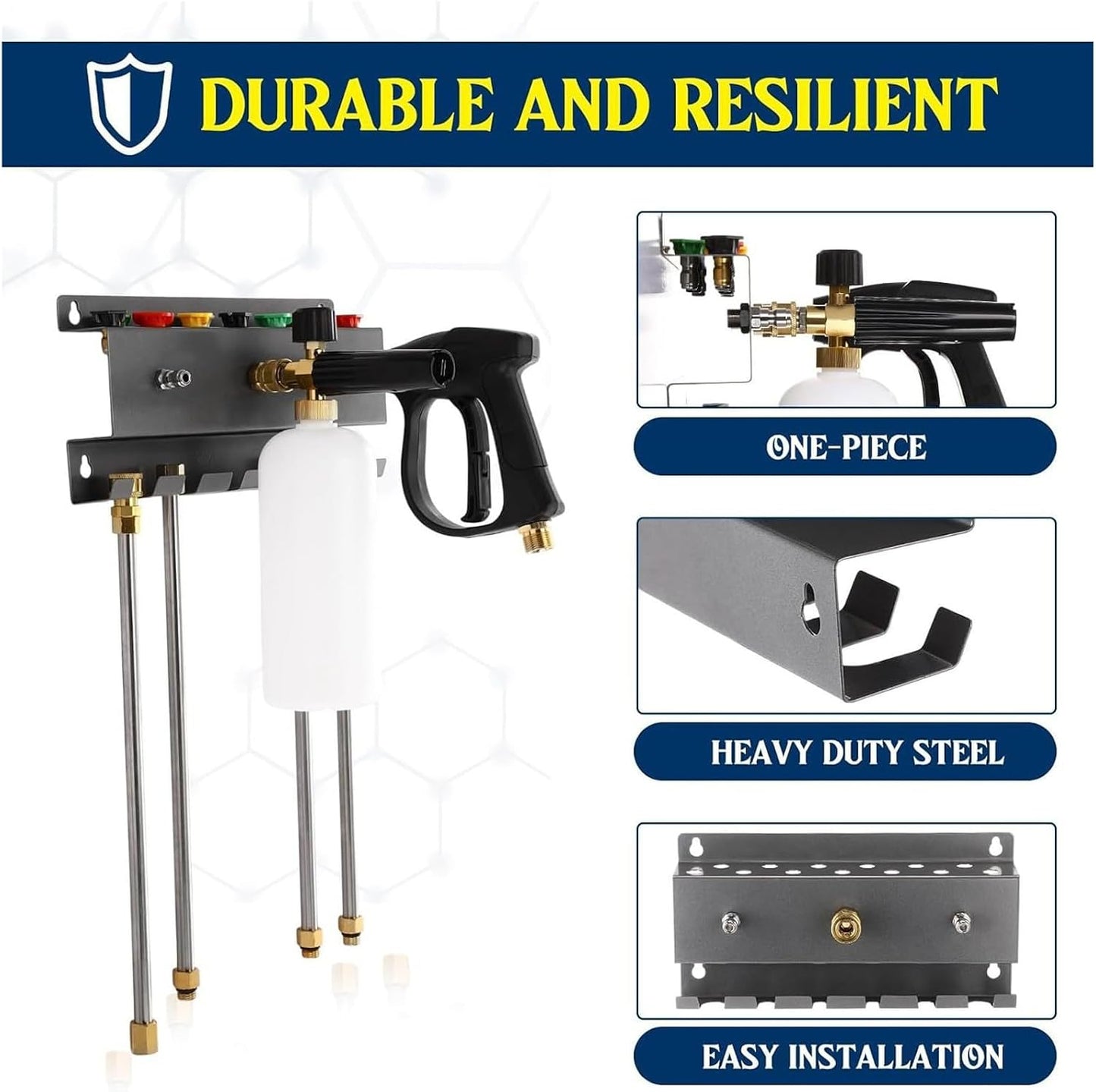  Support Pour à Mousse - Rangement Outils Lavage Auto - Porte-Outils De Nettoyage Automobile | Pour Camping-cars, Camions, Berlines, VUS, Atelier, Professionnels Et