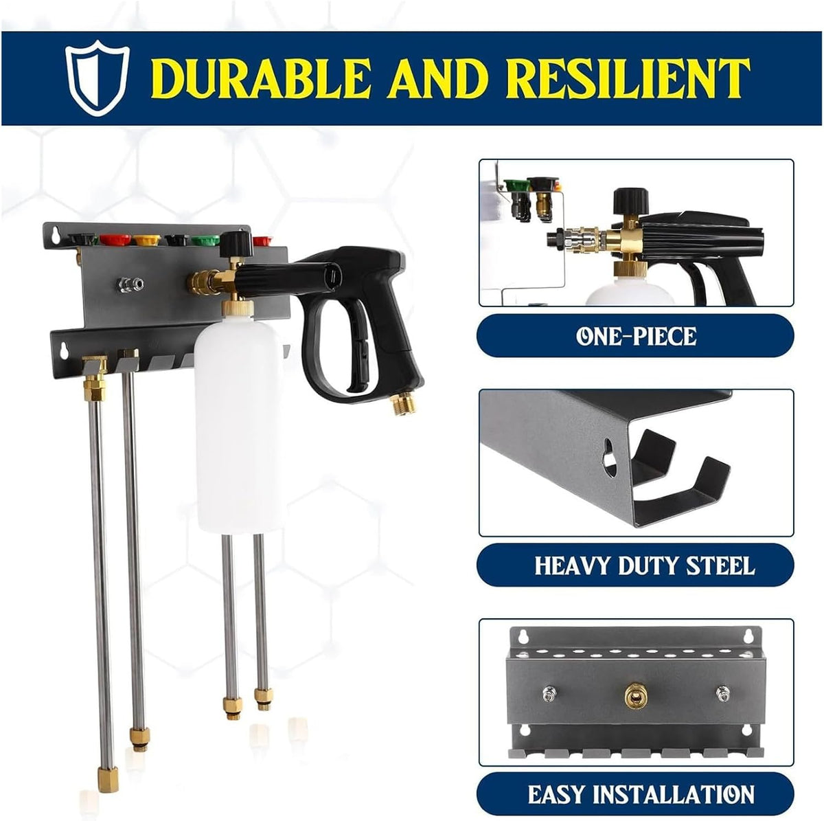  Support Pour à Mousse - Rangement Outils Lavage Auto - Porte-Outils De Nettoyage Automobile | Pour Camping-cars, Camions, Berlines, VUS, Atelier, Professionnels Et
