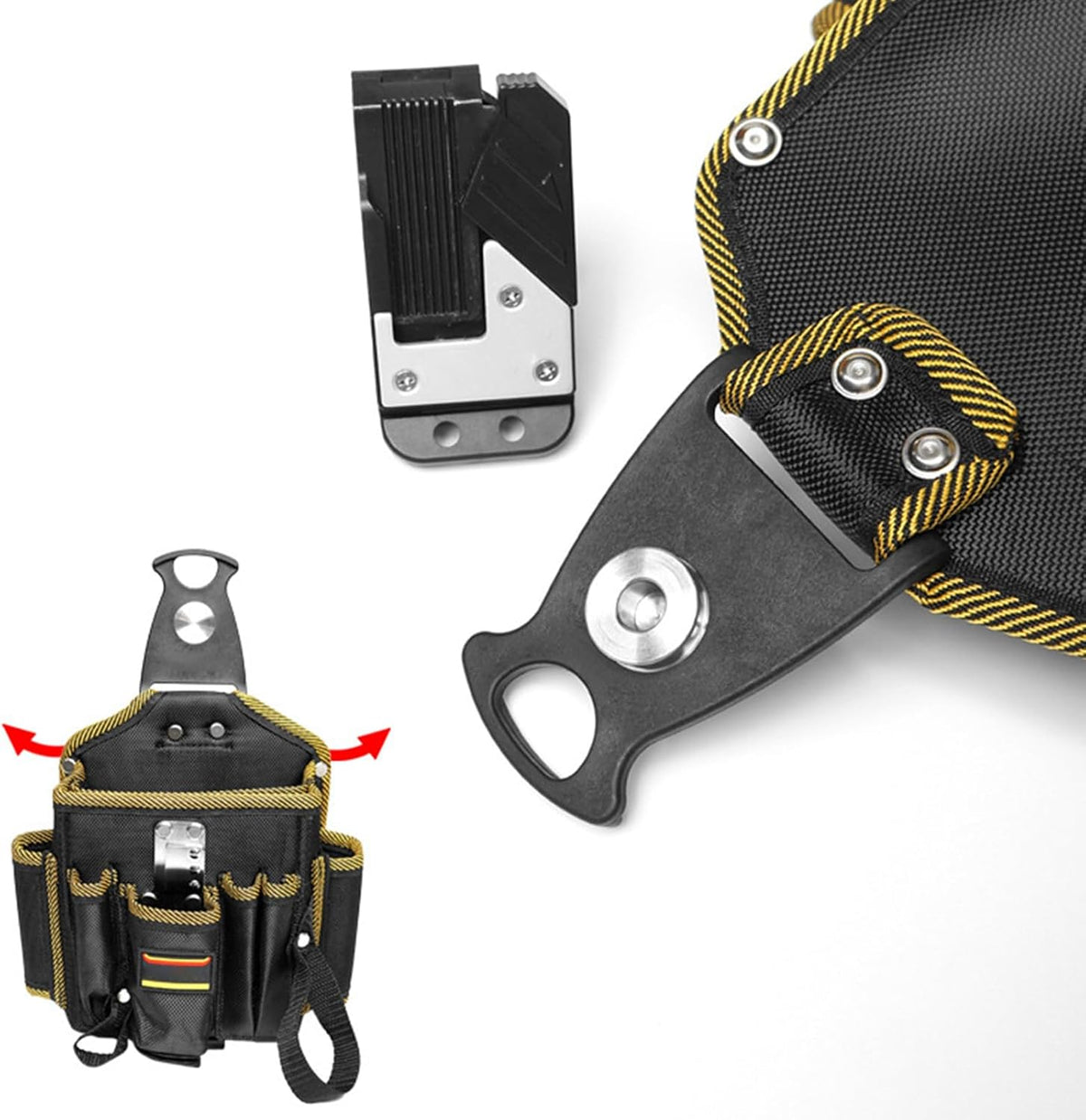  XIAOXIAOYU Sac à Outils Pour électricien - Organiseur De Travail - Capacité - Porte-ceinture Léger Pour Couvreurs Et Coiffeurs