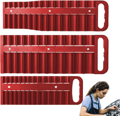 GENERIC Lot De 3 Organiseurs De Douilles Magnétiques, Porte-outils Portables Pour Prises, Organisateur De Douilles Magnétiques Pour Garage, Atelier, Idéal Pour Les Mariages Et Les Anniversaires