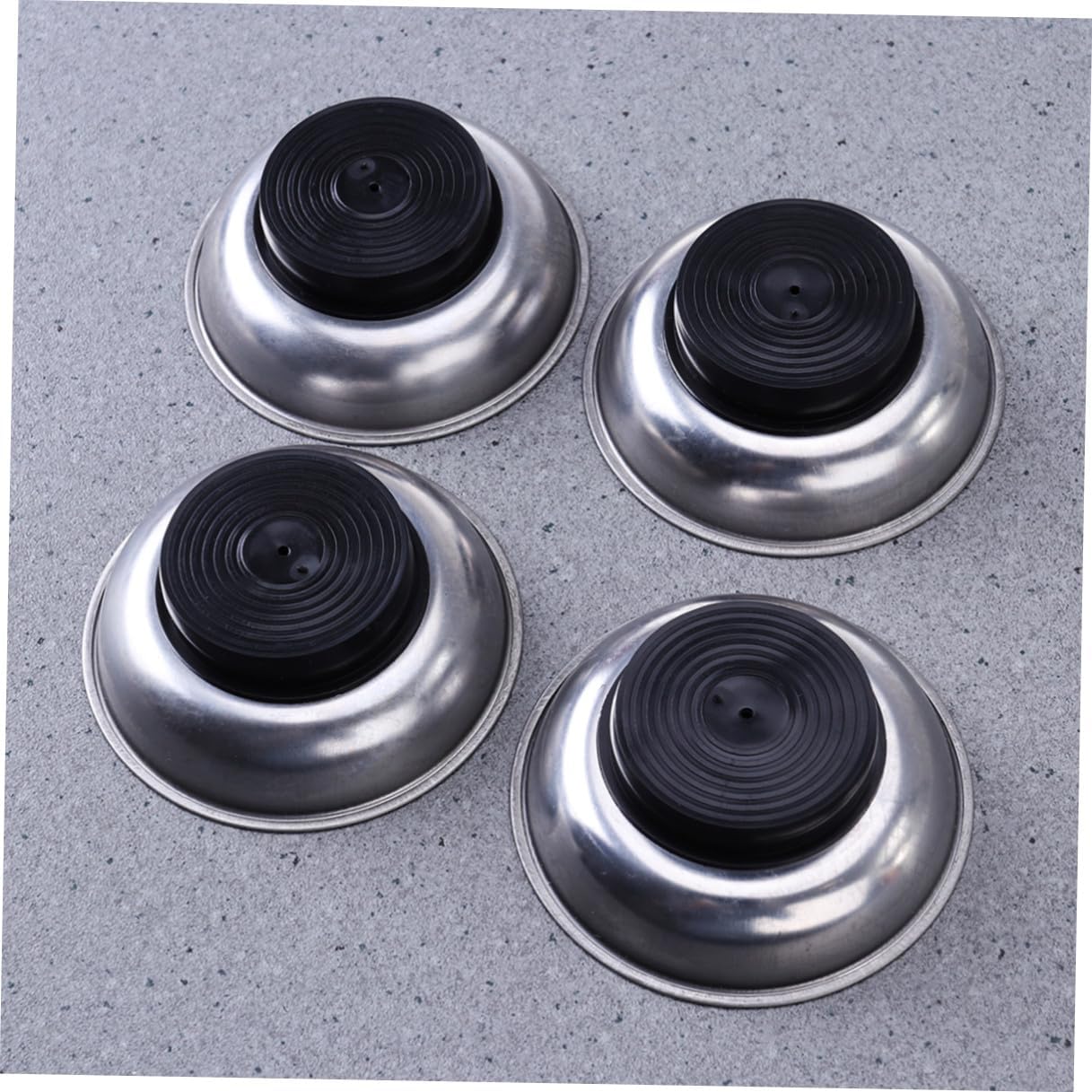  Gatuida Lot De 4 Bols Porte-pièces Magnétiques Ronds En Acier Inoxydable Pour Vis Et Outils, Adhérence Sécurisée Base En Caoutchouc Anti-rayures, Pour Atelier Et Usage Professionnel