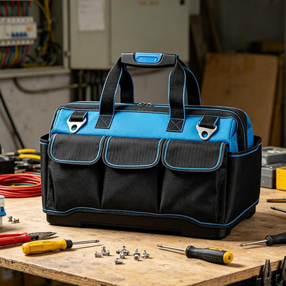 GENERIC Sac à Outils Organisateur | Oxford Résistant Imperméable Multi-poches | Sac À Outils Mécanicien Portable,pour Travaux De Construction Maison Garage Atelier Papa électricien Mécanicien