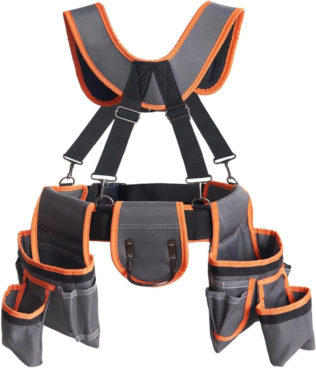  Ceinture Porte-Outils Pour Charpentier - Baudrier Utilitaire | Sacoches Ajustables à Bretelles Avec 19 Poches Pour Chantier Bricolage Et Tâches Électriques