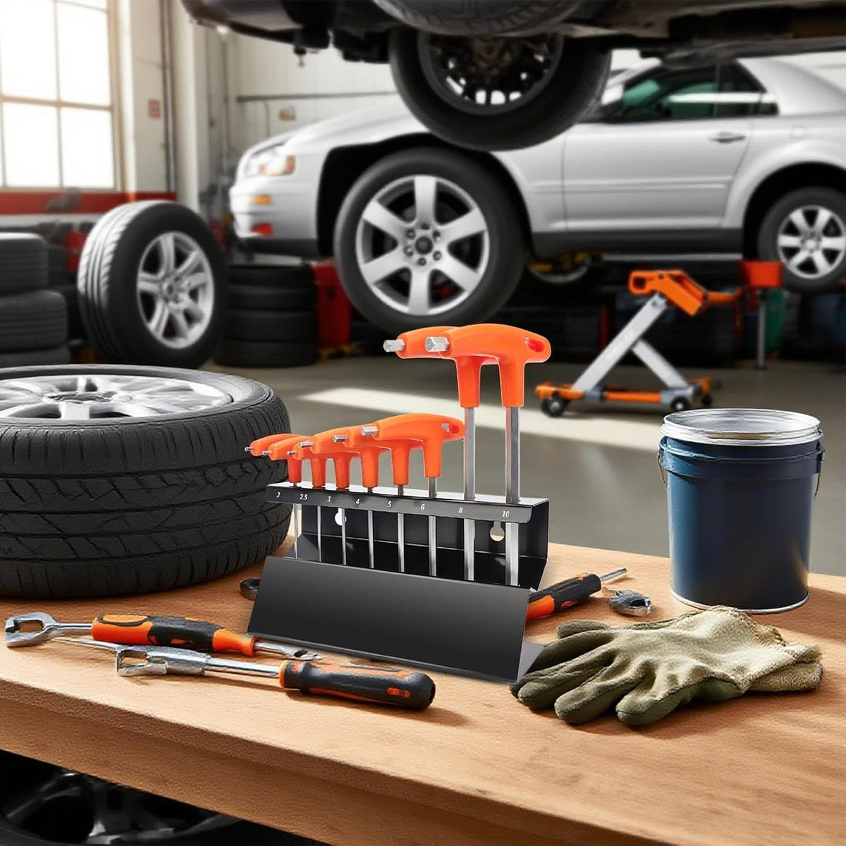 Boîte à Outils, Organisateur De Clés Hexagonales En Acier Inoxydable, Taille Compacte, Support Mural Peu Encombrant, Garage, Atelier, Accessoire De Rangement Robuste Pour Le Salon De La Maison