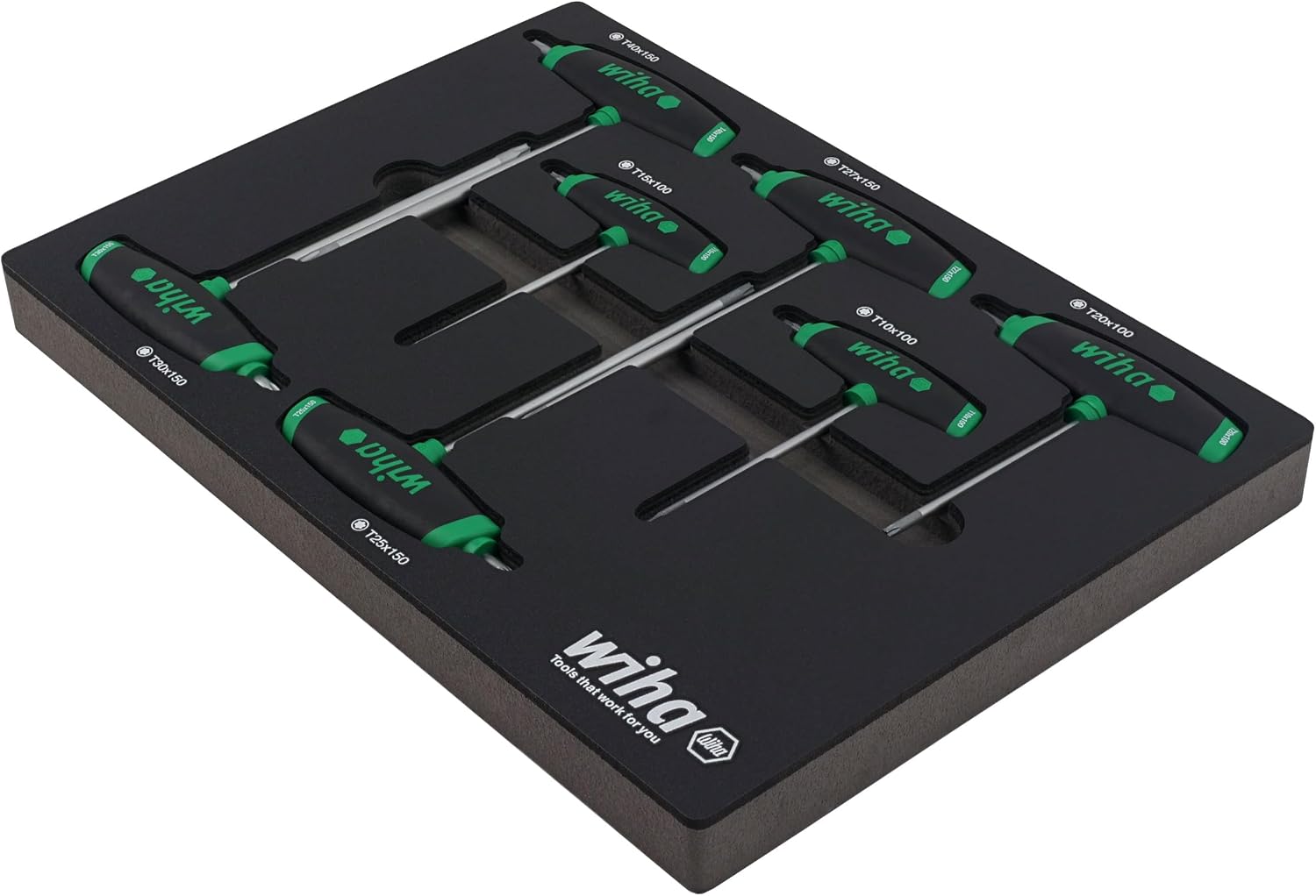  Wiha 36489 Lot De 7 Plateaux SoftGrip Dual Drive Torx Avec Poignée En T