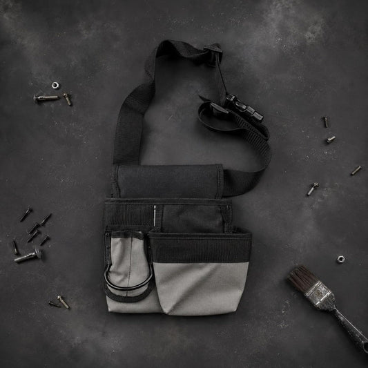 Porte-Outils Industriel Sac à Outils Ouvert Sac à Bandoulière Compartiments Multiples Toile Robuste Pratique Pour Technicien Usage Atelier